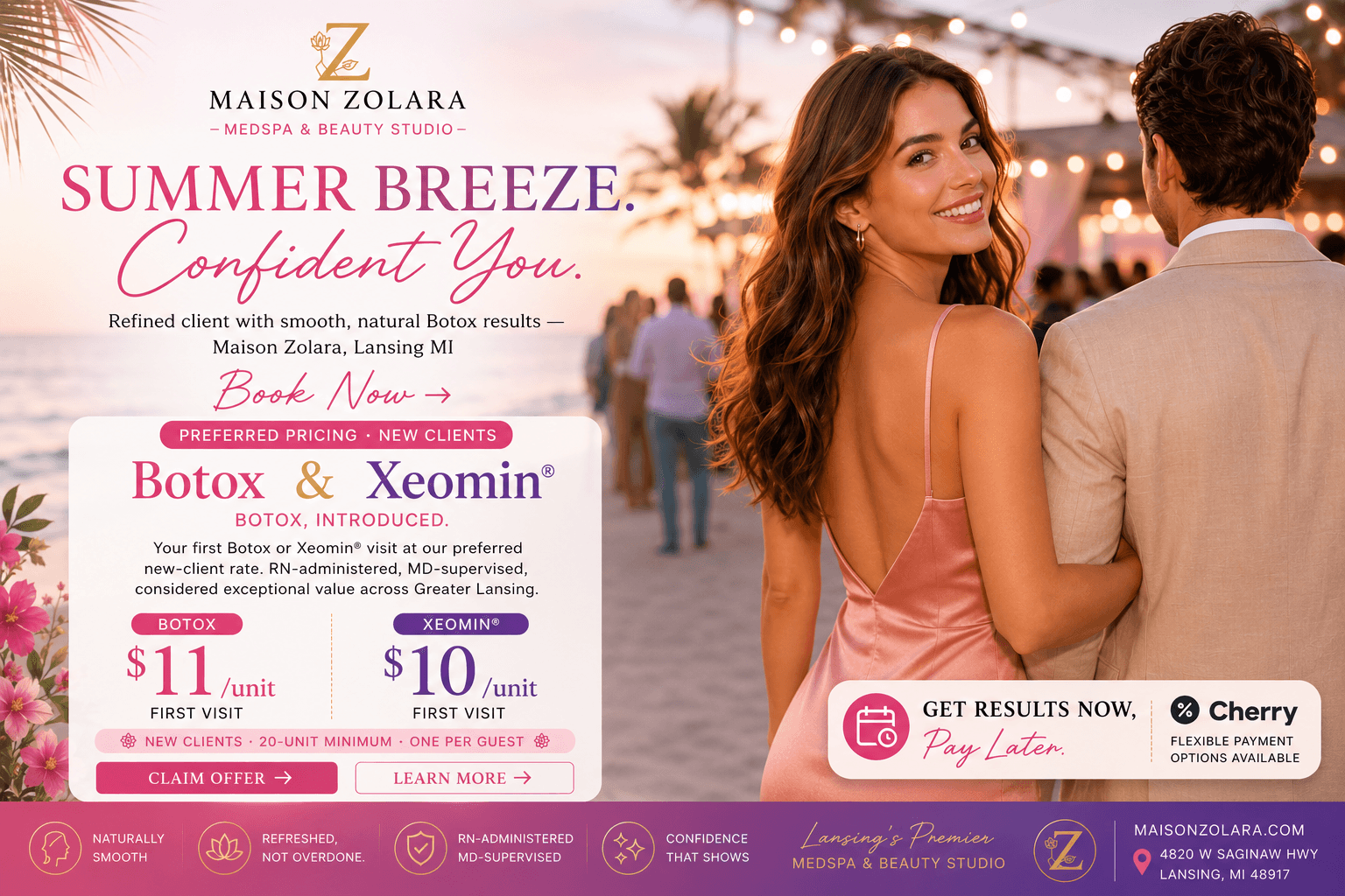 Summer Breeze — Botox & Xeomin preferred pricing at Maison Zolara, Lansing MI