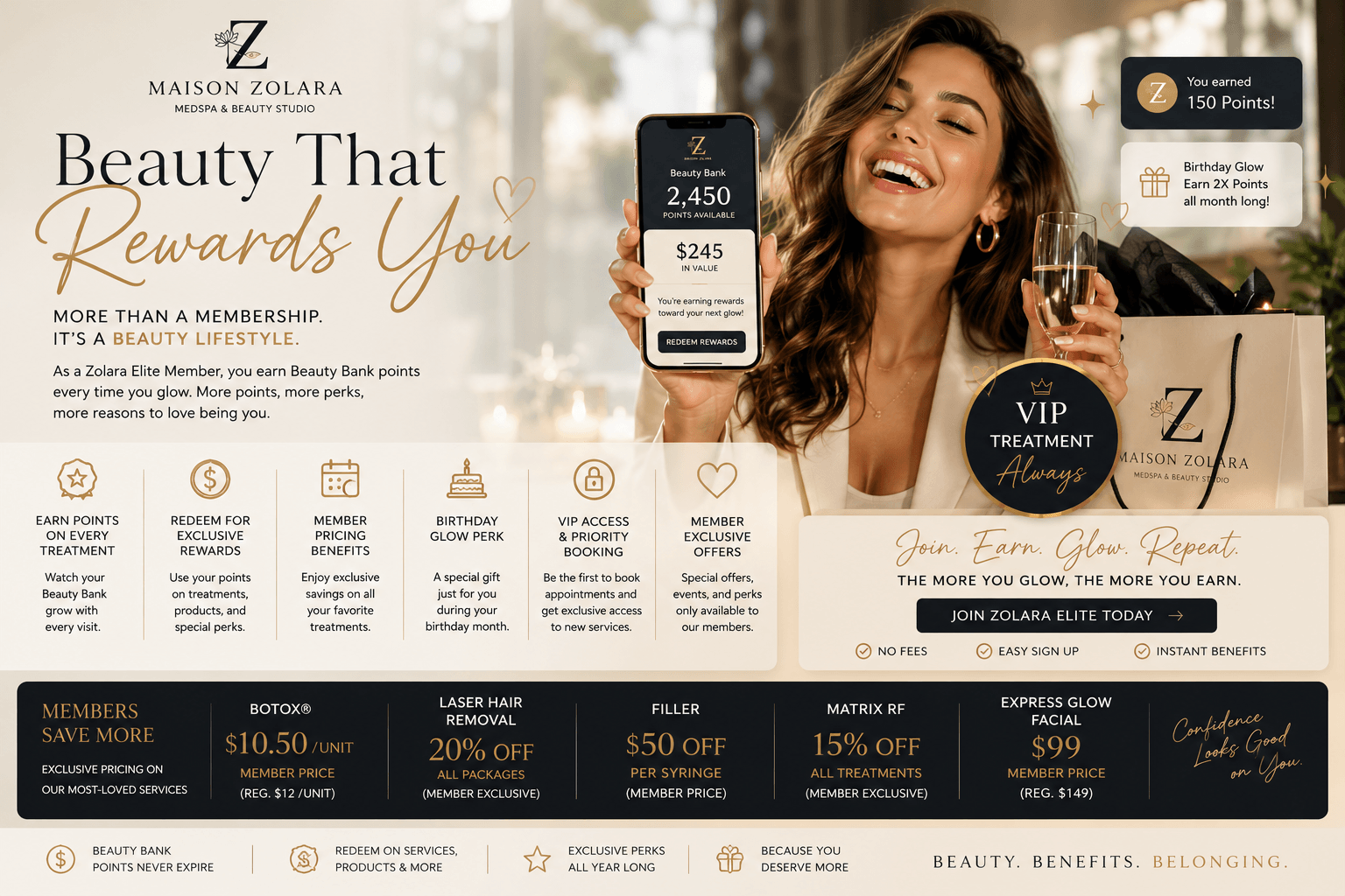 Maison Zolara — luxury membership beauty care, Lansing MI