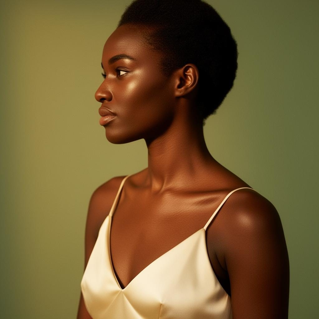 Confident woman with smooth, melanin-rich skin — Founders' Fifty laser package at Maison Zolara, Lansing MI