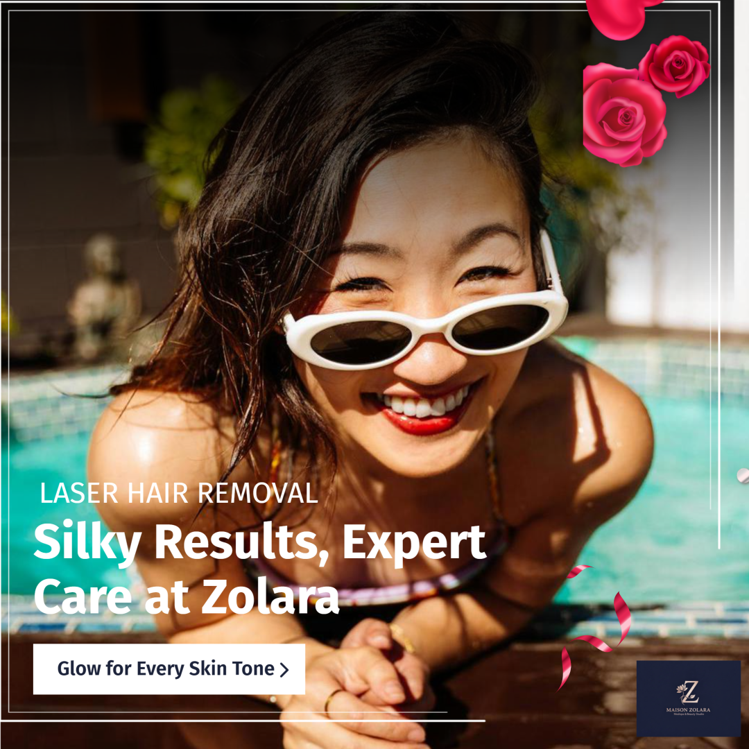 Smooth-skinned model — Candela GentleMax Pro Plus laser hair removal at Maison Zolara, Lansing MI