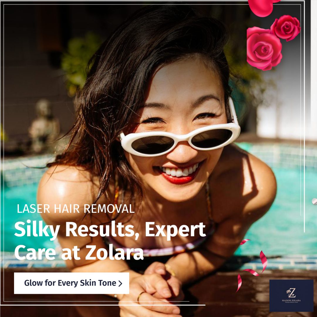 Smooth-skinned model — Candela GentleMax Pro Plus laser hair removal at Maison Zolara, Lansing MI