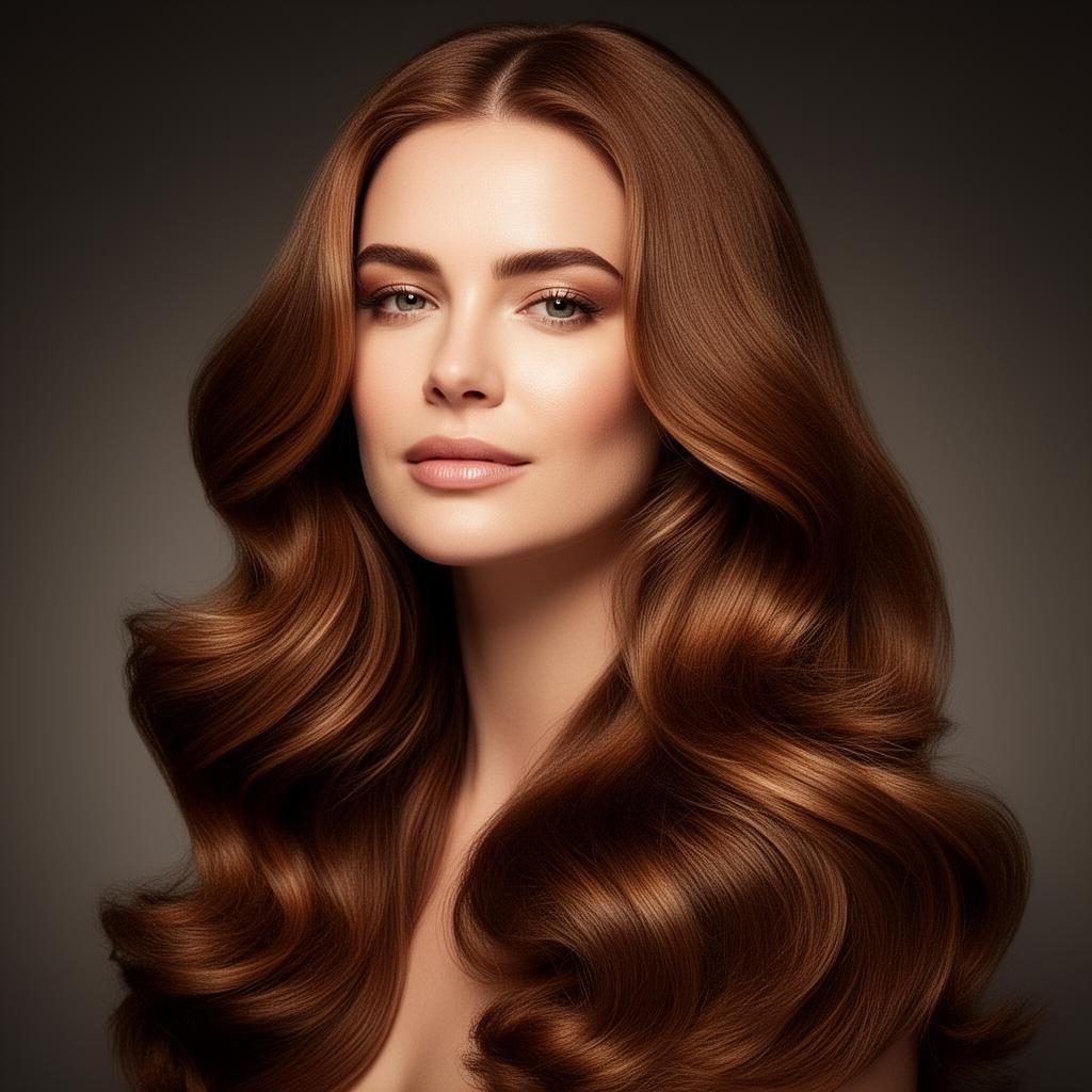 model previewing virtual hair styles and colors at Maison Zolara salon Lansing MI