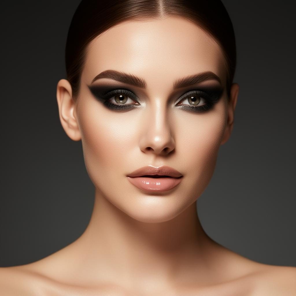 model previewing virtual makeup looks and shades at Maison Zolara beauty studio Lansing MI